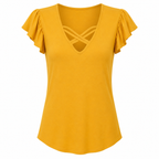 Blusa con Manga Olan y Detalle en Escote